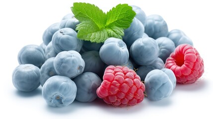 langx default Fresh tasty blue raspberry UHD WALLPAPER - obrazy, fototapety, plakaty