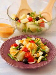 Potato salad with romesco sauce.