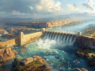 Hydro powered communities by rivers facing drought and decreased water flow