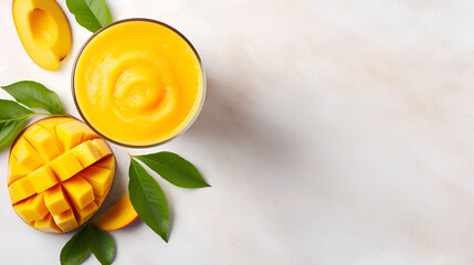 Mango smoothie in a glass mason jar and mango on the old wooden background mango shake tropical,Two bottles of pumpkin juice on wooden cutting board raw whole pumpkin autumn healthy diet drink

