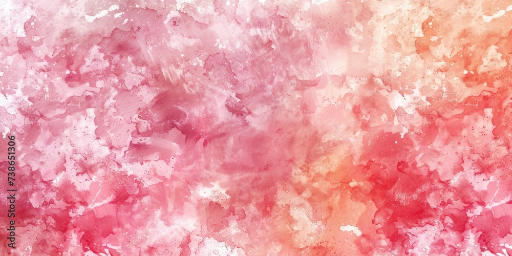 Poster A vibrant painting featuring a pink and red color scheme. This versatile artwork can be used to add a pop of color and energy to any space