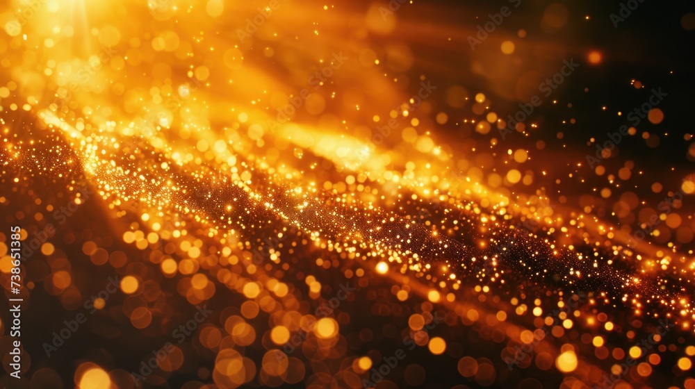 Poster A bright light shining on a black background. Perfect for adding a dramatic effect to any design or project
