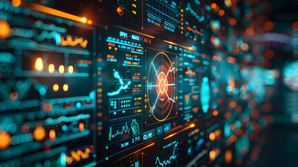 Obraz premium Explore healthcare analytics with this highly detailed photograph featuring medical data visualizations and statistics. It's an excellent fit for projects related to healthcare and research.