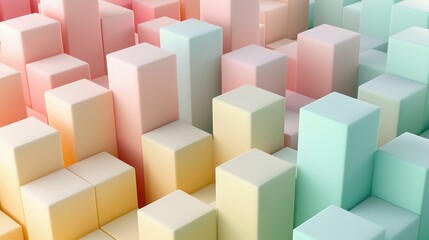 Obraz premium pastel colored cube background