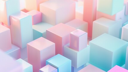 Obraz premium pastel colored cube background