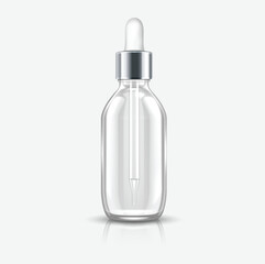 Vitamin serum packaging with aloe vera extract Vector