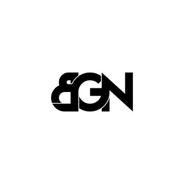 bgn initial letter monogram logo design