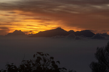 sunrise over the lake