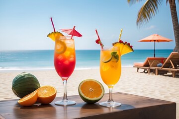 Cocktails on the beach