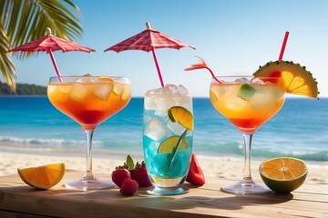 Cocktails on the beach