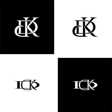 ddk typography letter monogram logo design set