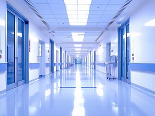 Obraz premium Pristine Hospital Corridor