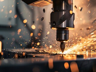 High-Speed CNC Drilling with Sparks