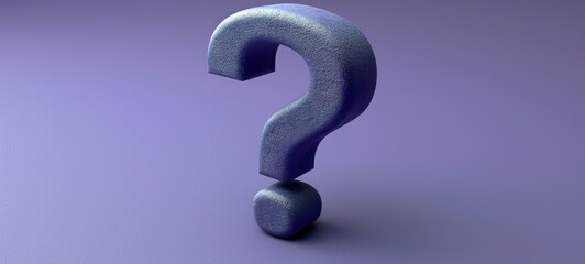 Naklejka premium blue question mark