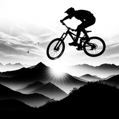 mountain bike silhouette