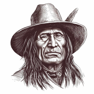 Native American Icon: Immortalizing Cochise through a Striking Portrait