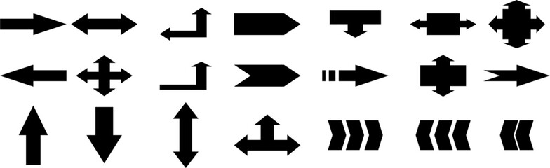Arrow icon vector set collection. Arrows symbol in several styles.vector.
