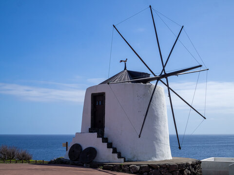 Traditional windmill from Corvo Island, Azores