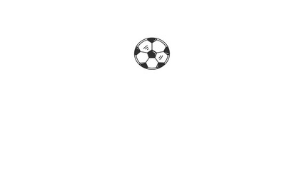 soccer ball bouncing animation looping video , footage icon sport ball bounce motion graphic video template