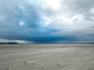 Sand storm at Dooey beach by Lettermacaward in County Donegal - Ireland
