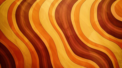 Amber color retro groovy background presentation design