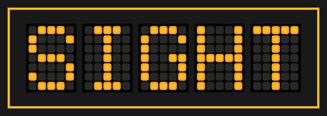 Fototapeta premium Orange color led banner in word sight on black background