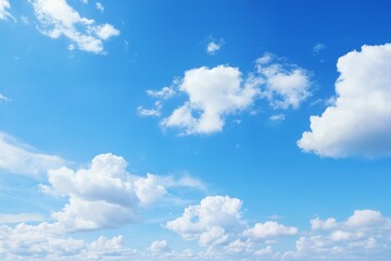 Obraz premium beautiful blue sky with sun and white cumulus clouds aerial view for abstract background