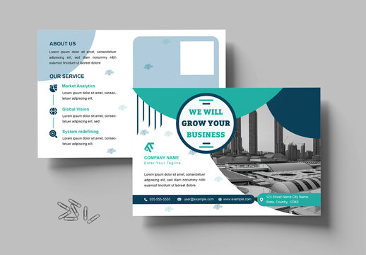 Digital Marketing Agency Post Card Design Template