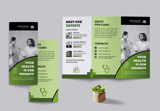 Medical Trifold Brochure Template