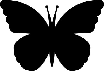 Butterflies silhouette black drawing flat icon. Flaying butterflies vector isolated on transparent background. Use for graphic design, beauty, web and mobile app. Glowworm fireflies Hand drawn element