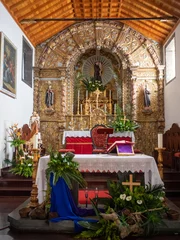 Photo sur Plexiglas Europe méditerranéenne Igreja de Sto António high altar, Porto Judeu, Terceira Island