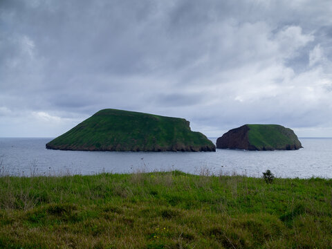 Ilheus das Cabras seen from Feteira, Terceira Island