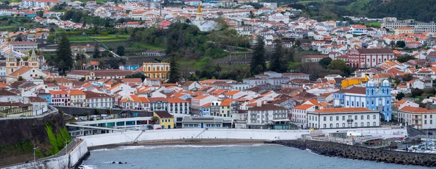 Foto op Canvas Angra do Heroismo sea front and beach panorama © Sérgio Nogueira