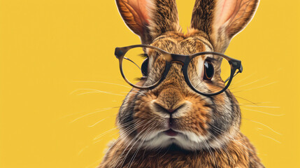 Rabbit with glasses.