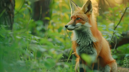 Red Fox hunting Vulpes