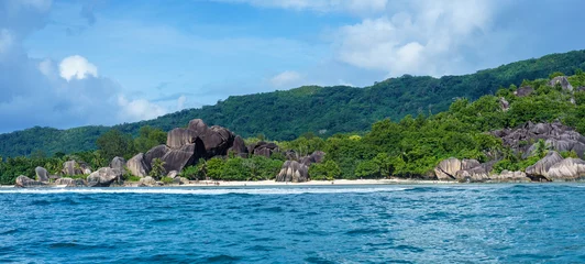 Cercles muraux Anse Source D'Agent, île de La Digue, Seychelles Seychelles. Anse Source d'Argent in La Digue 