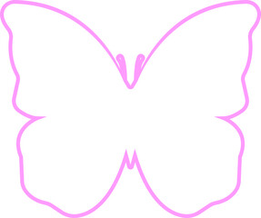 Butterflies silhouette colorful drawing line icon. Flaying butterflies vector isolated on transparent background Use for graphic design beauty web and mobile app. Glowworm fireflies Hand drawn element