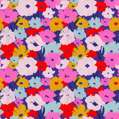 Floral seamless pattern. Illustration for fabric und textile design, wallpaper, fashion design.