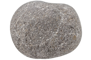 Top view of single gray pebble