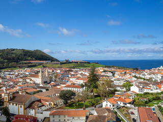 Fototapeta na wymiar Genral view of Angra do Heroismo, Terceira Island