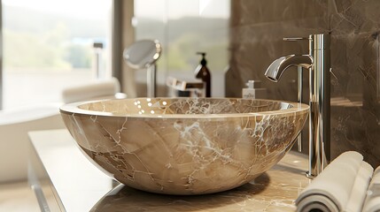 beautiful restroom basin mable countertop home ideas interior background closeup basin in restroom beauty house concep