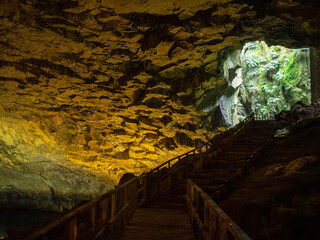 Walking path inside Furna do Enxofre