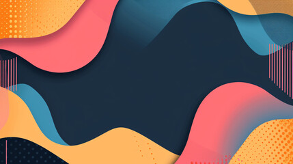 Vibrant Abstract Waves: A Colorful Blend of Fluid Shapes and Textures Ideal for Backgrounds,...