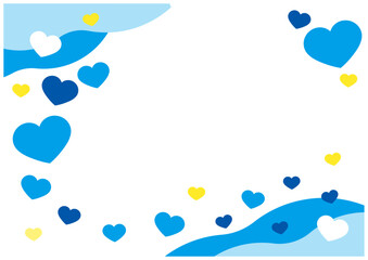 ホワイトデーのハートフレーム背景4