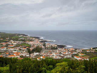Fototapeta na wymiar Santa Cruz da Graciosa by the Atlantic Ocean