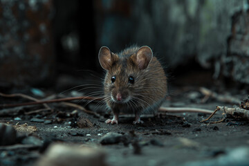 Dirty pollution places where lots of rats appear
