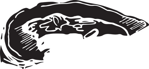 Hand drawn pumpkin for decorative design. Vintage pumpkin.