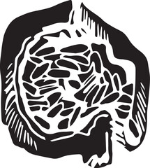 Hand drawn pumpkin for decorative design. Vintage pumpkin.