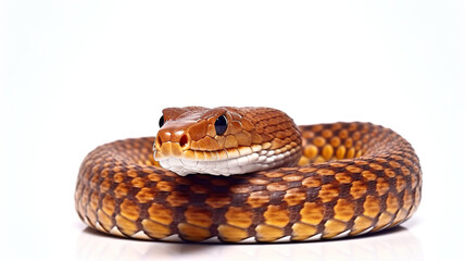 Naklejka premium Isolated Boiga snake against a blank white background