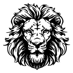 Lion head logo icon, lion face vector Illustration